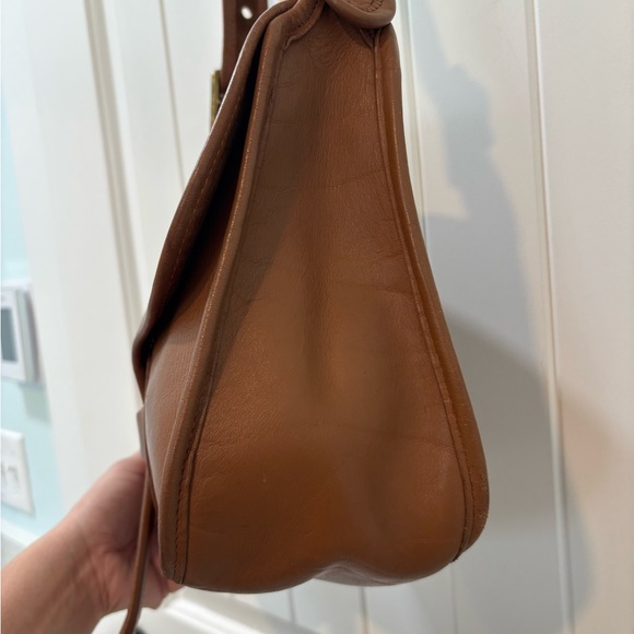 Vintage Coach Courier Mini Bag In Saddle Tan Made In New York - Picture 3 of 10
